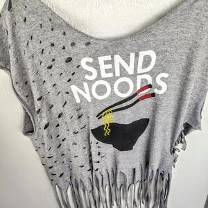 Gray Distressed Graphic Tee